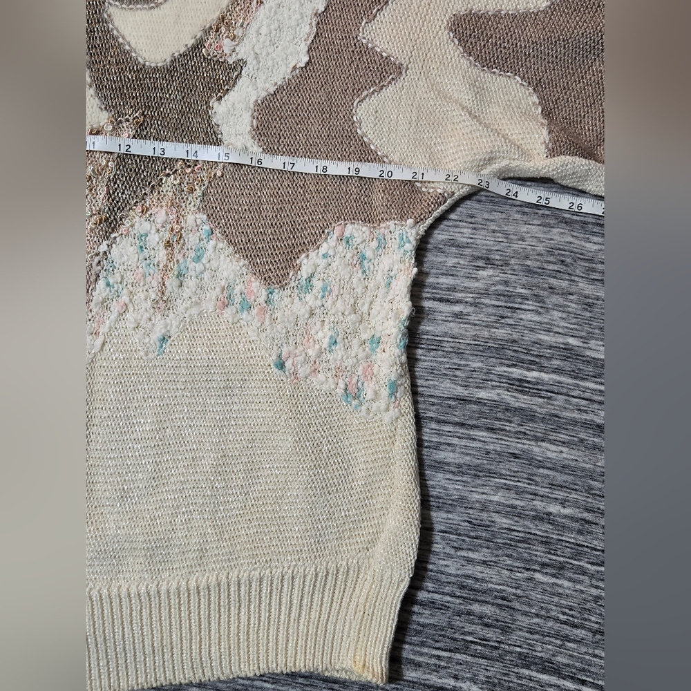 Illustrations Sweater - Patchwork - Abstract Pattern - Metallic Thread- Size M - Picture 7 of 9